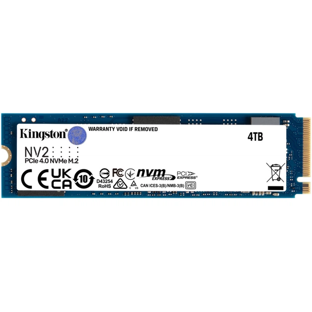 Накопичувач SSD M.2 2280 4TB Kingston (SNV2S/4000G) - изображение 1