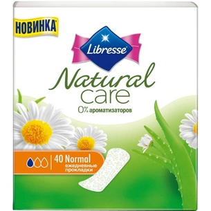 Щоденні прокладки Libresse Natural Care Pantyliners Normal 40 шт (7322540523263) зображення 1