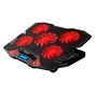Підставка до ноутбука IceCoorel 10-15", 1*125mm 1400 RPM + 4*70mm 2500 RPM, 2*USB, 365x297x30mm, Red (K5Red) - зменшене зображення 1