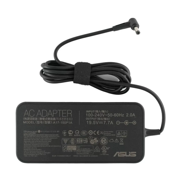 Блок живлення до ноутбуку ASUS 150W 19.5V, 7.7A, 4.5/3.0 (pin inside) Slim-корпус (A17-150P1A / A40297) - зображення 1