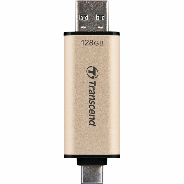 USB флеш накопичувач Transcend 128GB JetFlash 930 Gold-Black USB 3.2/Type-C (TS128GJF930C) - picture 5