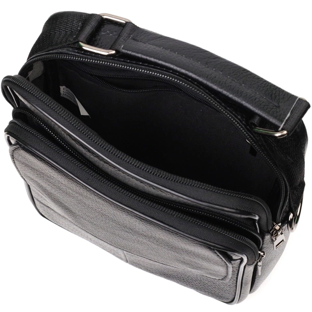 Сумка Vintage Мессенджер из натуральной кожи Черная (21950) - изображение 6