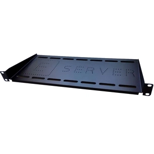Полка Eserver 19" 1U глиб. 300мм, колір чорний (PK-1U-300-B) изображение 1