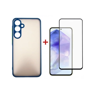 Чохол до мобільного телефона Dengos Samsung Galaxy A55 5G + Glass Blue (DG-KM-93) зображення 1