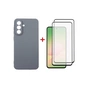 Чохол до мобільного телефона Dengos Kit Samsung Galaxy A56 Carbon + 2 pcs glass (Grey) (DG-CTG2P-09) - зменшене зображення 1