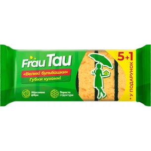 Губки кухонні Frau Tau Великі бульбашки 6 шт. (4820195507872) зображення 1