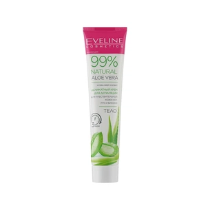 Крем для депіляції Eveline Cosmetics Natural Aloe Vera для чутл. шкіри ніг, рук і бікіні 125 мл (5903416026822) изображение 1