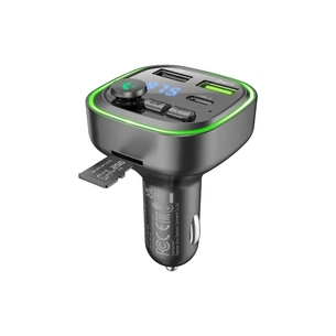 FM модулятор BOROFONE BC48 Broad 2 USB, USB Type-C Black (BC48B) изображение 1