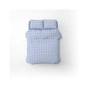 Постільна білизна Home Line Фланель Клітинка блакитна/сіро-блакитний полуторний (179191) - зменшене зображення 2