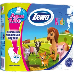 Туалетний папір Zewa Kids 3-шаровий 4 шт (7322540606102) зображення 1