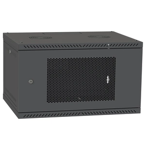 Шафа настінна Ipcom 4U, 600*350, перфорація, RAL9005 (СН-4U-060х035-ДП-9005) изображение 1
