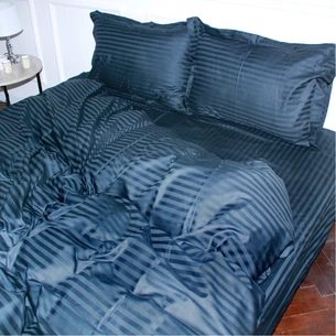 Постільна білизна MirSon Satin 30-0021DarkBlue 160х220 Сімейний (2200005255803) зображення 1