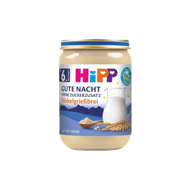Детская каша HiPP Organic На Добраніч молочна зі спельти з 6 місяців 190 г (1999043) - изображение 1