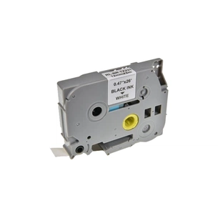 Стрічка для принтера етикеток UKRMARK RL-B-S-T231P-BK/WT, аналог TZES231. підвищеної адгезії 12 мм (900232) зображення 1