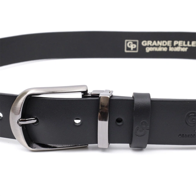 Ремінь Grande Pelle Брючний з натуральної шкіри Чорний (11681) - зображення 5