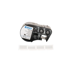 Стрічка для принтера етикеток Brady M-131-499, вирубні, 25.40×12.70 mm, 180 шт, black on white, нейлон (143350) зображення 1