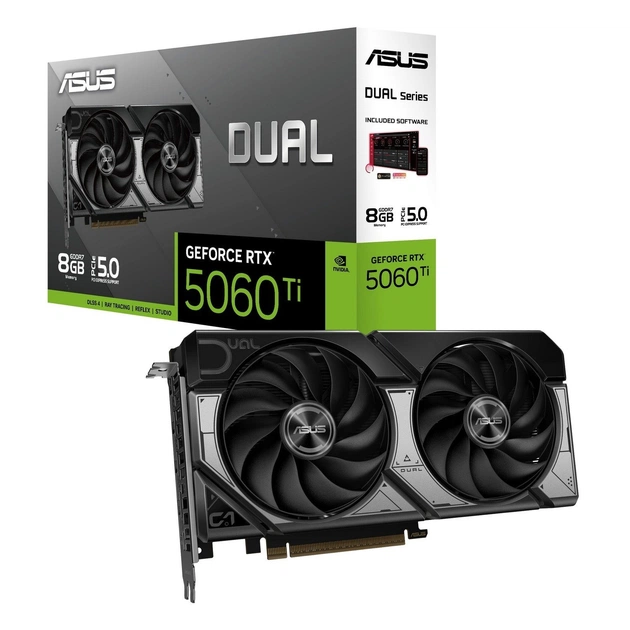 Відеокарта GF RTX 5060 Ti 8GB GDDR7 Dual Asus (DUAL-RTX5060TI-8G) - зображення 1