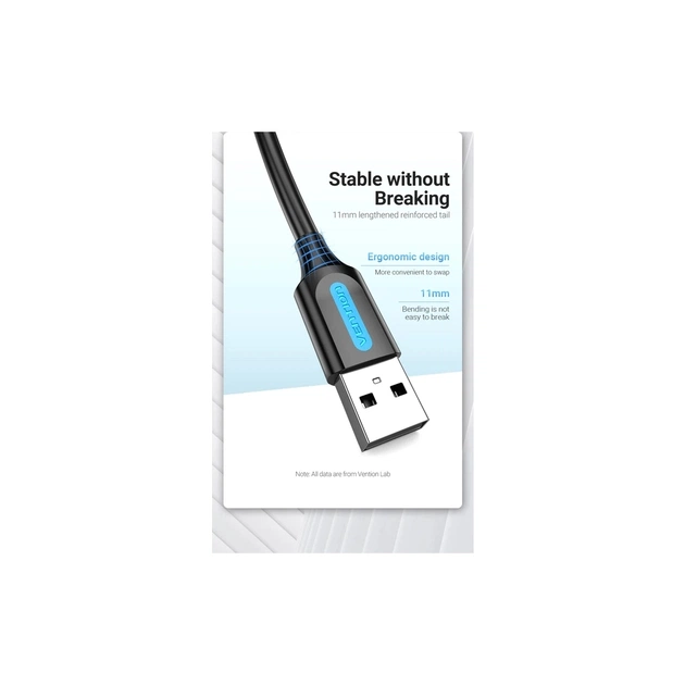 Дата кабель USB 2.0 AM to Mini 5P 1.0m black Vention (COMBF) - picture 10