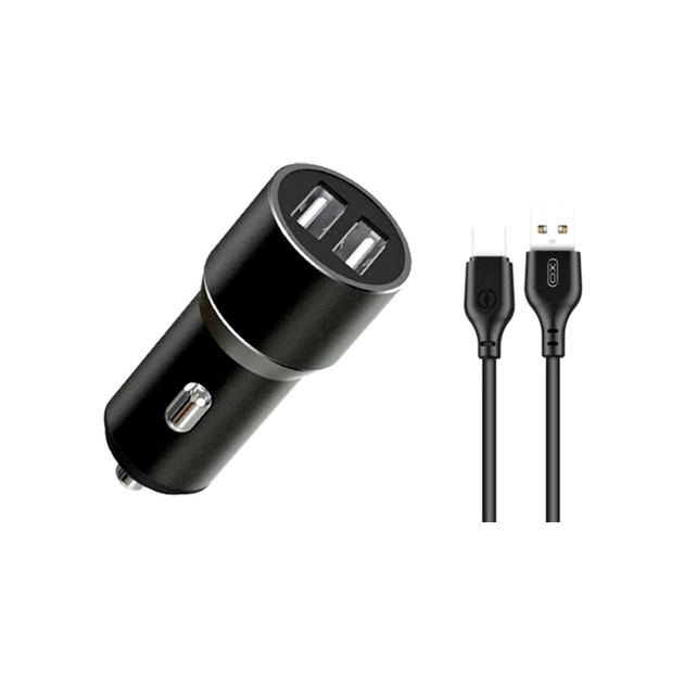 Зарядное устройство XO 1xUSB + cable USB to USB-C TZ09 black (6920680873500) - изображение 1