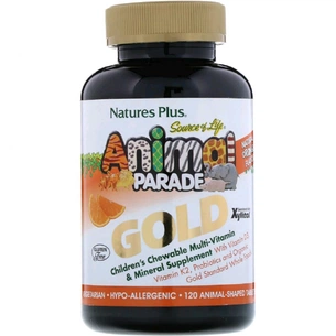 Мультивітамін Natures Plus Мультивітаміни для Дітей, Смак Апельсину, Animal Parade Gold (NAP-29936) зображення 1