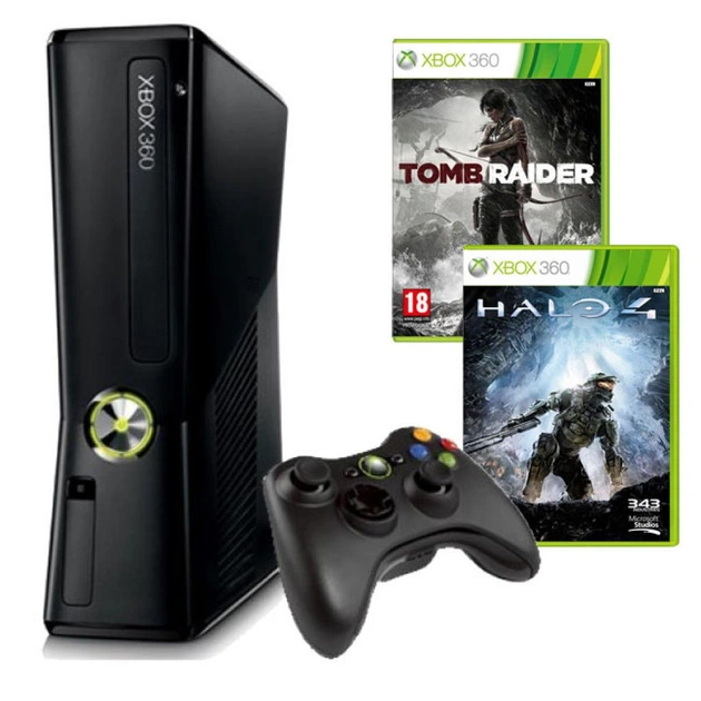 Ігрова консоль Microsoft X-Box SLIM + HALO 4 + TOMB RAIDER (XBOX360S250HALO4TR) - зображення 1