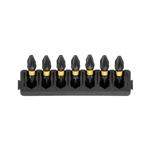 Набір біт DeWALT в касеті для Tough Case, FlexTorq, L = 25 мм, Pz2, 7 шт (DT70811) - зображення 1