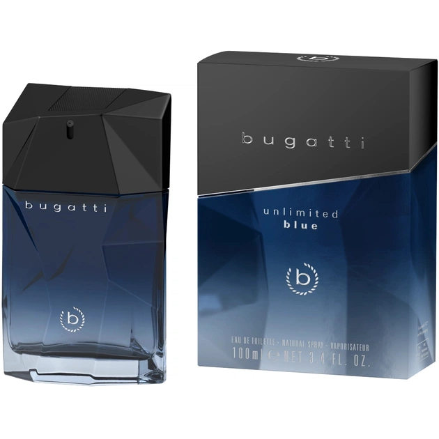 Туалетная вода Bugatti Unlimited Blue 100 мл (4051395415173) - изображение 1