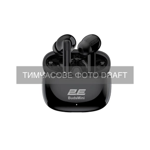 Навушники 2E BudsMini Black (2E-EBTWBMBK) зображення 1