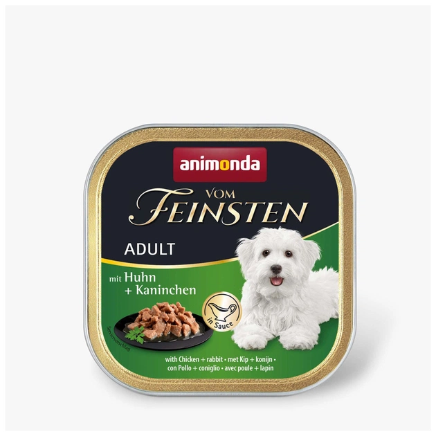 Консерви для собак Animonda Vom Feinsten delicious sauce Adult with Chicken + rabbi 150 г (4017721823357) - зображення 1