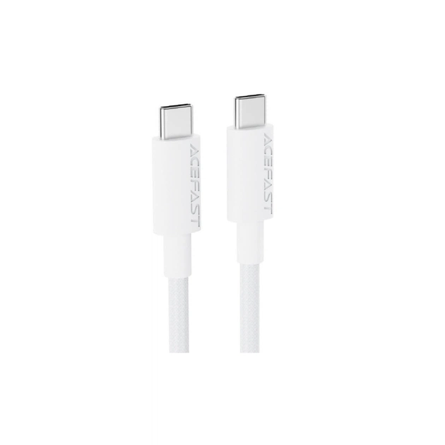 Дата кабель USB-C to USB-C 1.2m 3A white Acefast (6974316284253) - изображение 1