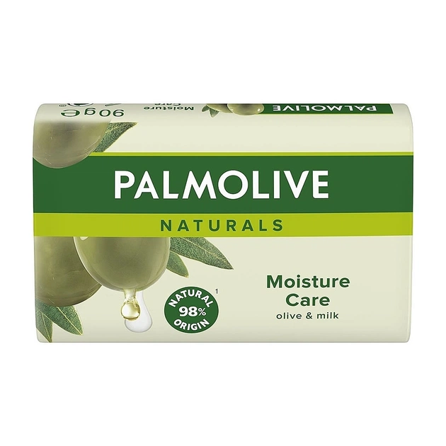 Твердое мыло Palmolive Naturals Moisture Care Оливка и молочко 90 г (8693495033985) - изображение 1