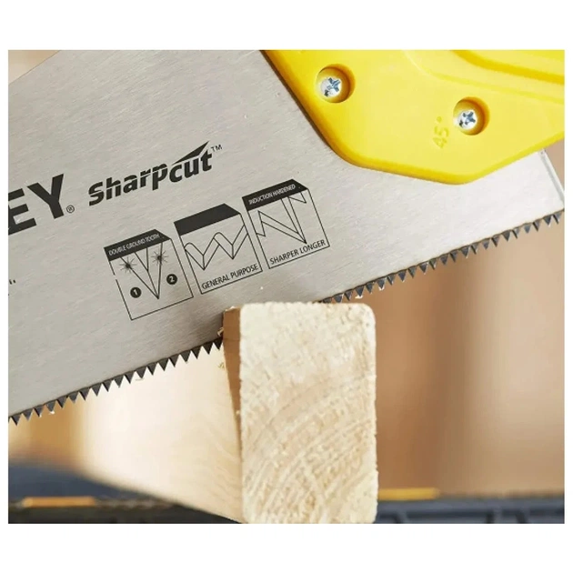 Ножовка Stanley SHARPCUT с закаленными зубьями, L=380мм, 7 tpi. (STHT20366-1) - изображение 3