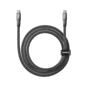 Дата кабель USB-C to USB-C 1.2m 100W zinc alloy braided Remax (6954851262411) зображення 1