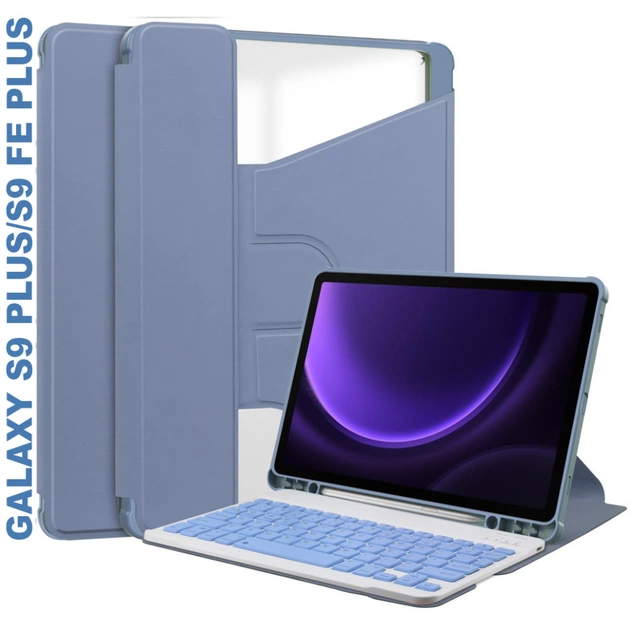 Чохол до планшета BeCover Keyboard 360° Rotatable Samsung Tab S9 Plus (SM-X810/SM-X816)/S9 FE Plus (SM-X610/SM-X616) 12.4" (710397) - зображення 1