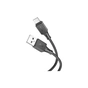 Дата кабель USB 2.0 AM to USB-C 1.0m silicone X101 Assistant black HOCO (6942007604079) - зменшене зображення 2