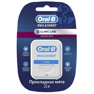 Зубна нитка Oral-B Pro-Expert Clinic Line Прохладная мята 25 м (5410076635078) зображення 1