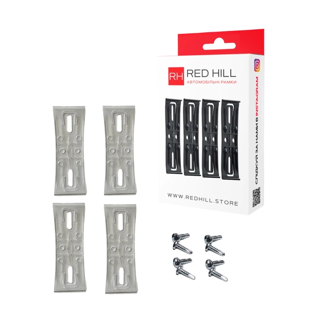 Рамка номерного знака RedHill невидимки прозорі к-т 4шт (24-054-IS) - зображення 1