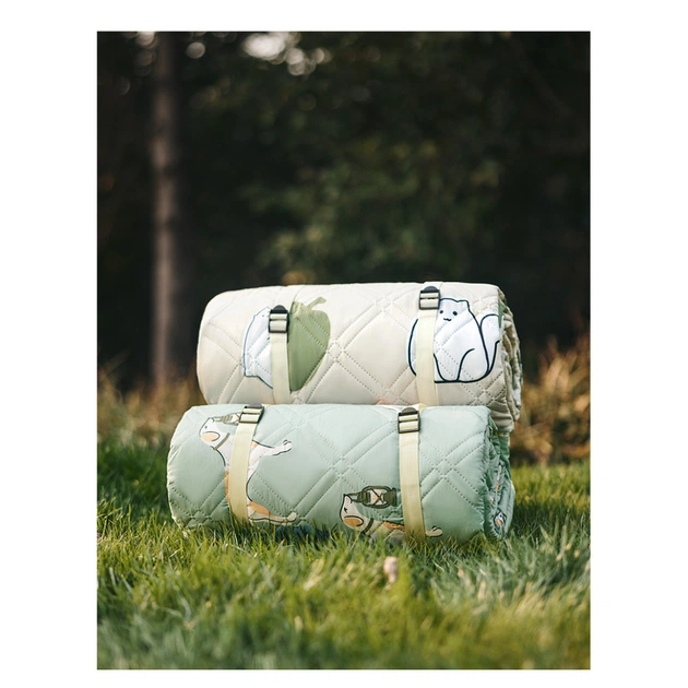 Туристичний килимок Naturehike 210х240 см CNK2350WS010 Бежевий з котами (6976507661720) - зображення 5