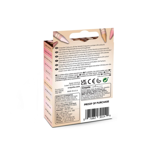 Олівці кольорові Crayola Colours of the World воскові 24 шт (52-0114) - picture 5