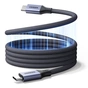Дата кабель USB-C to USB-C 1.0m 240W 480Mbps braided black Ugreen (85973) - уменьшенное изображение 1