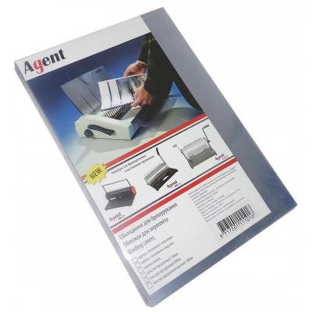 Обкладинка для палітурки Agent пласт. А4 150 мкн (100 шт.) прозрачная (1510182) - picture 1