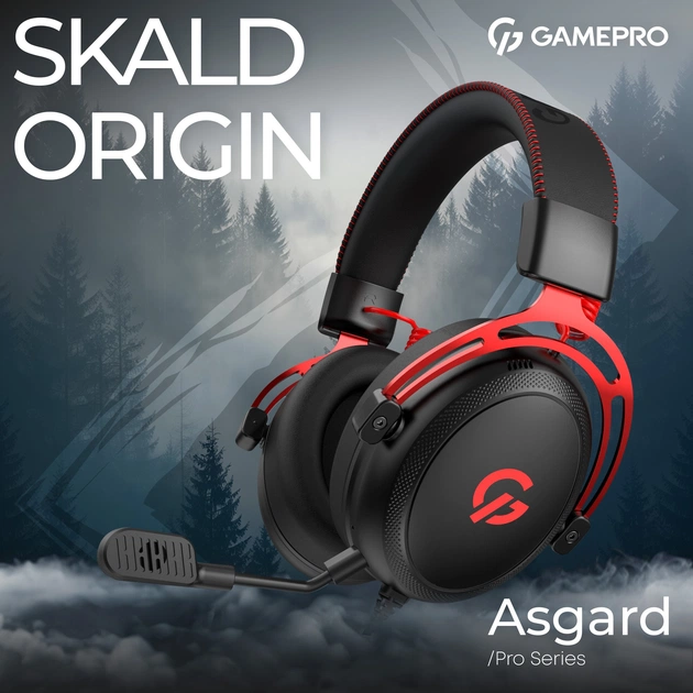 Гарнітура GamePro Asgard Skald Origin Black/Red (HS850BR) - picture 6