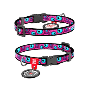 Нашийник для тварин WAUDOG Nylon з QR паспортом "Око монстра" для котів та дрібних порід собак, XS (278-4049) зображення 1