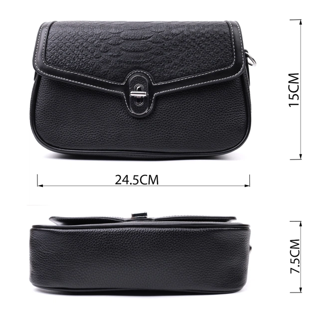 Сумка Vintage З натуральної шкіри Чорна (22624) - зображення 3