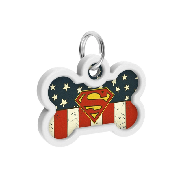 Адресник для тварин WAUDOG Smart ID з QR паспортом "Супермен Америка" кістка 40х28 мм (0640-1010) - picture 4