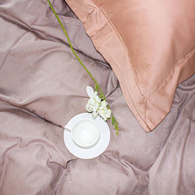 Постельное белье MirSon Satin Жаккард Golden wheat 143х210х2 (2200005395547) - изображение 12