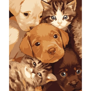Картина по номерам Santi "Милі мордочки", 40*50см (955765) зображення 1