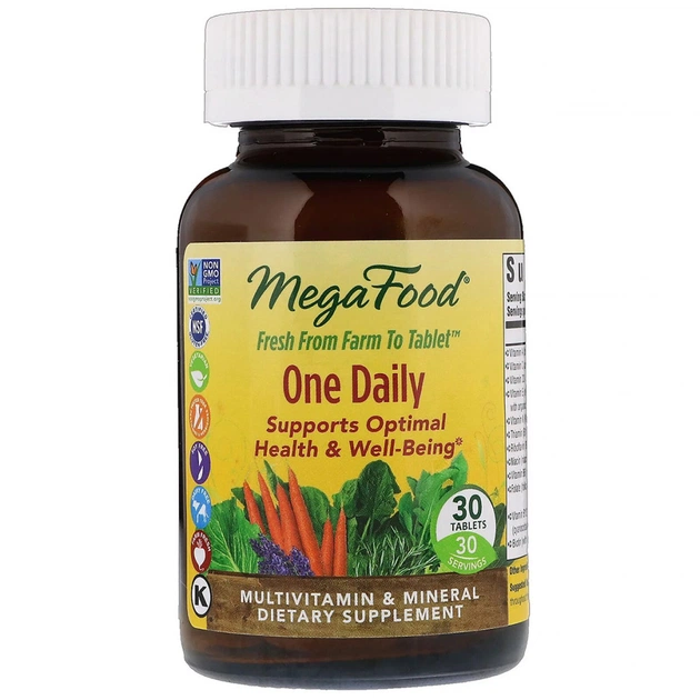 Мультивітамін MegaFood Мультивітаміни One Daily, 30 таблеток (MGF-10150) - изображение 1