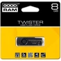 USB флеш накопичувач Goodram 8GB TWISTER Black clip USB 2.0 (UTS2-0080KKR11) - зменшене зображення 2