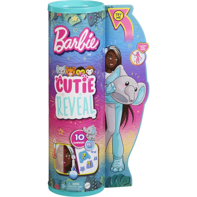 Лялька Barbie Cutie Reveal Друзі з джунглів Слоненя (HKP98) - изображение 1